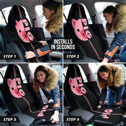 Pink Pig Lovers Car Seat Covers 212201