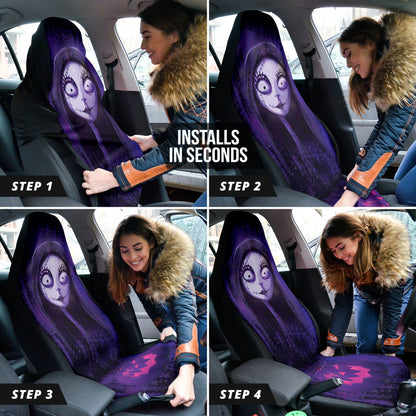 Sally & Pumpskin Nightmare Before Christmas Cartoon Car Seat Covers 212901