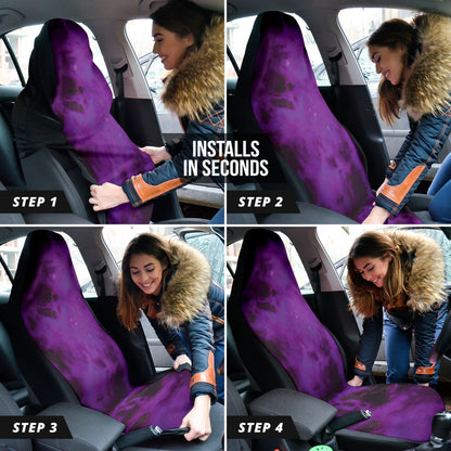 Purple Tie Dye Grunge Car Seat Covers Car Accessories Style 2 211401