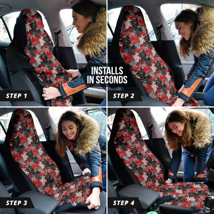Rose Black Camo Car Auto Seat Covers 212201