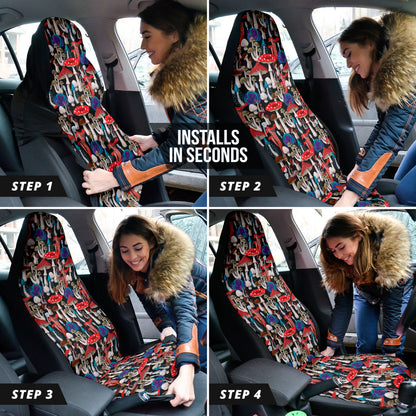 Mushroom Colorful Car Seat Covers 212301