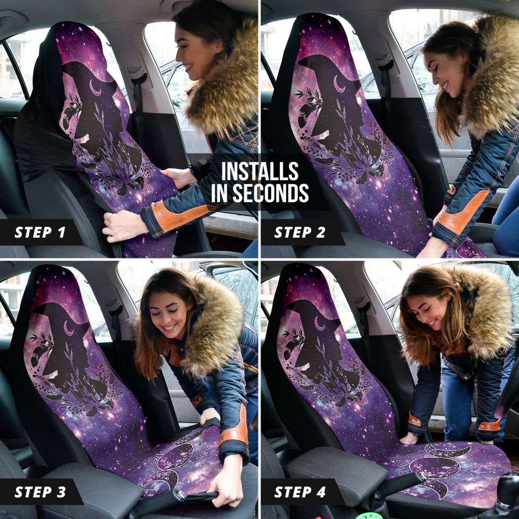 Witch Black Cat Glalaxy Car Seat Covers 212201