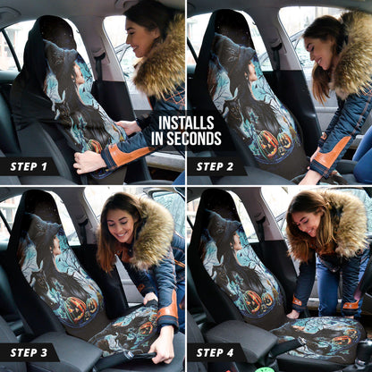 Witch Black Cat Car Seat Covers 212201
