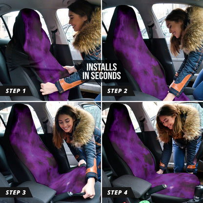 Purple Tie Dye Grunge Car Seat Covers Car Accessories Style 1 211401