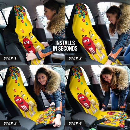 M&M Members Funny Car Auto Seat Covers 210101