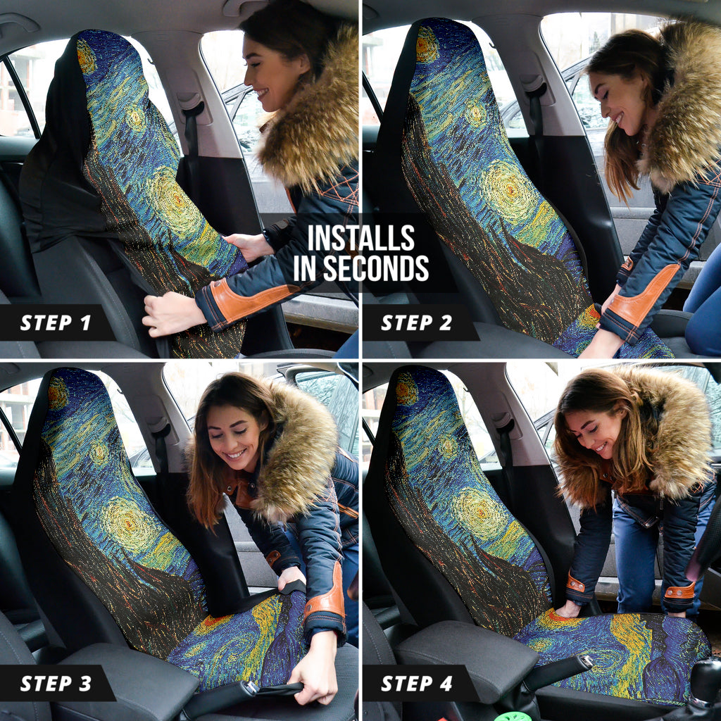 Starry Night Van Gogh Car Seat Covers Amazing Best Gift Ideas 212401