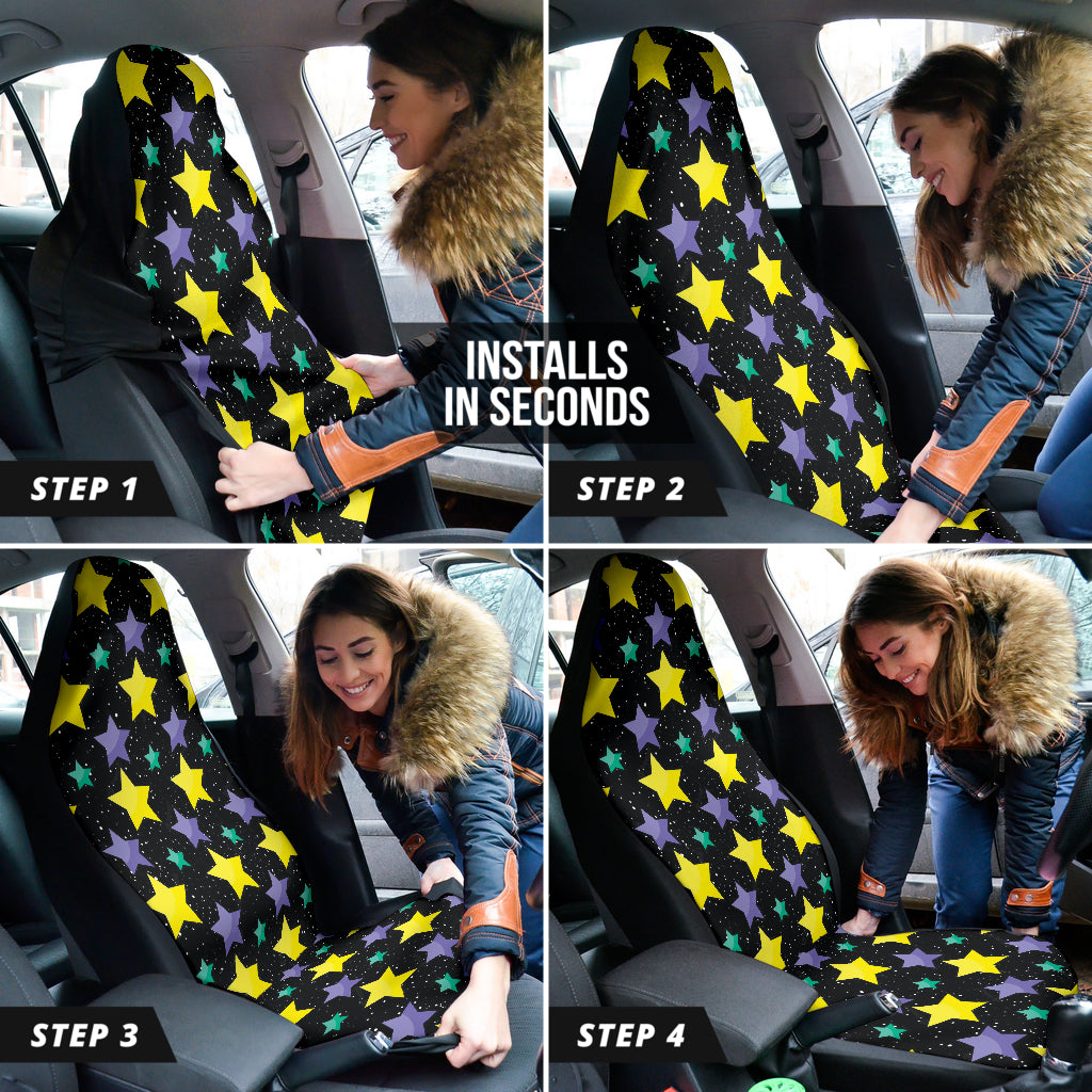 Dark Stars Colorful Car Seat Covers 210302