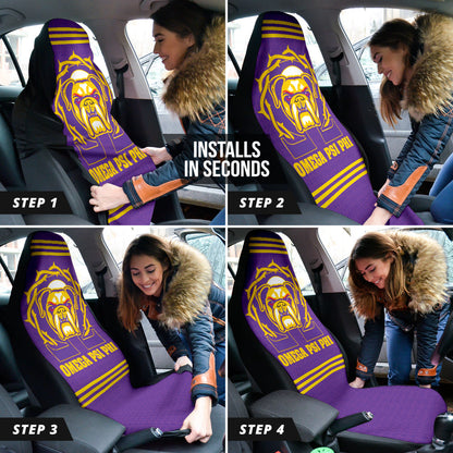 Omega Psi Phi 1911 BullDog Royal Purple Car Seat Covers 212401