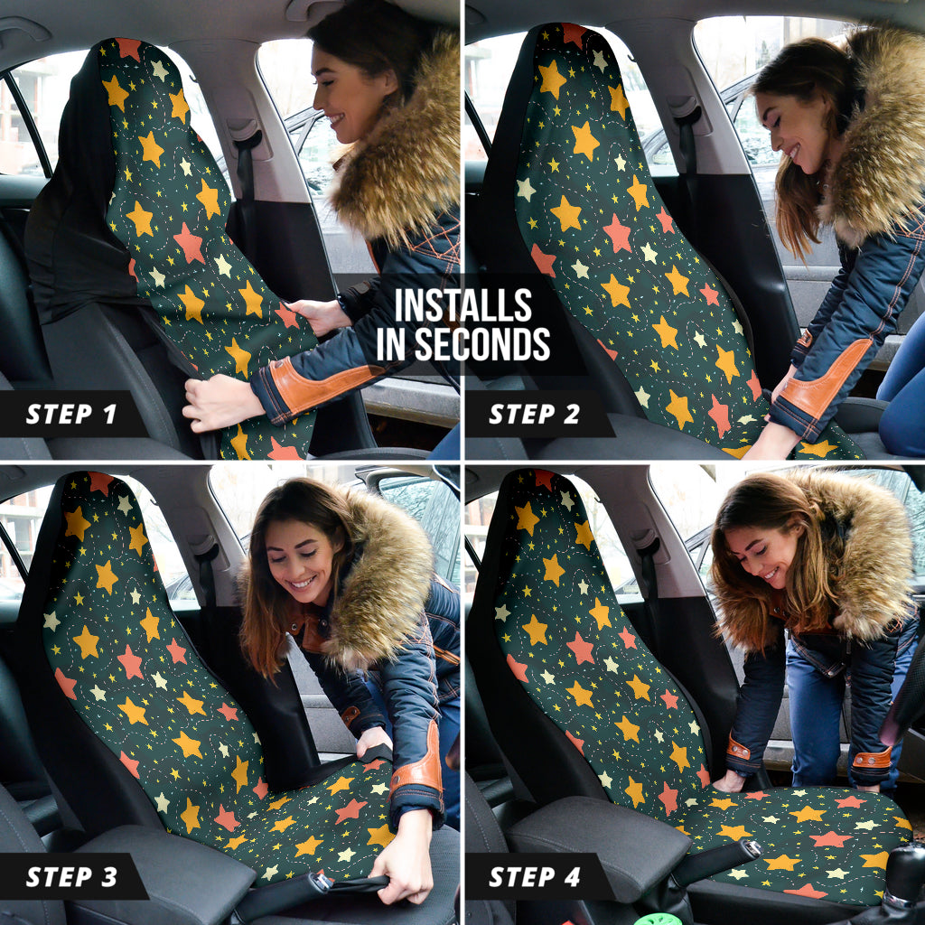 Green Stars Sky Car Seat Covers 210302