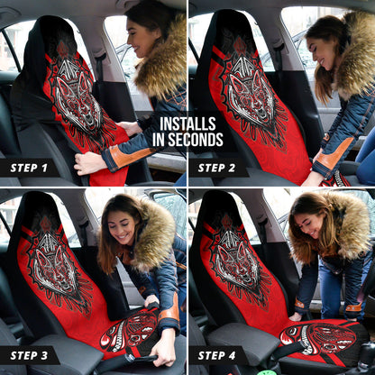 Canada Haida Wolf Car Seat Covers