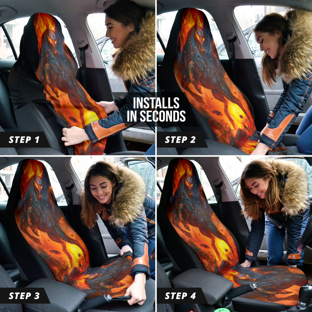 Fire Horse Car Seat Covers 210102