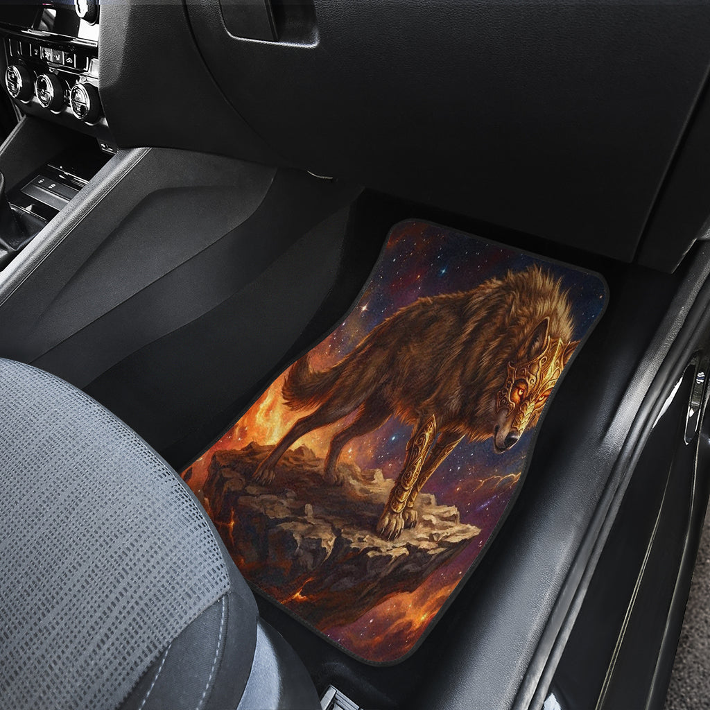 Cosmic Wolf Warrior Fantasy Art Car Floor Mats 211402