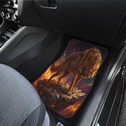 Cosmic Wolf Warrior Fantasy Art Car Floor Mats 211402