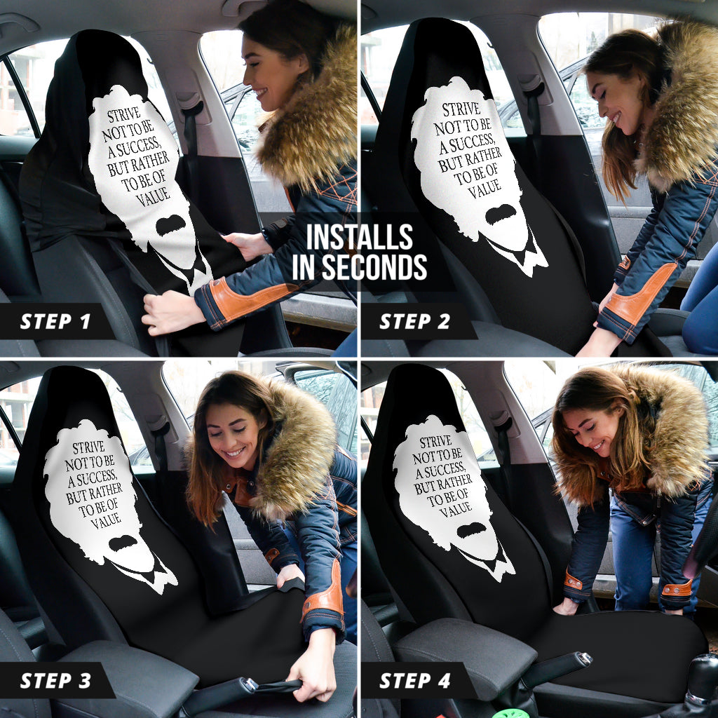 Compliment Quote Strive Not To Be A Success, But Rather To Be Of Value Car Seat Covers Style 1 213101