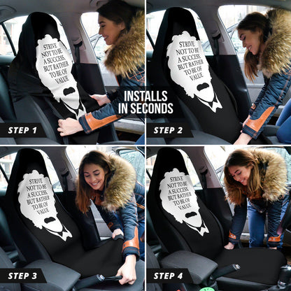 Compliment Quote Strive Not To Be A Success, But Rather To Be Of Value Car Seat Covers Style 1 213101