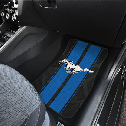 Blue Ford Mustang Fastback Muscle Car Floor Mats 210302