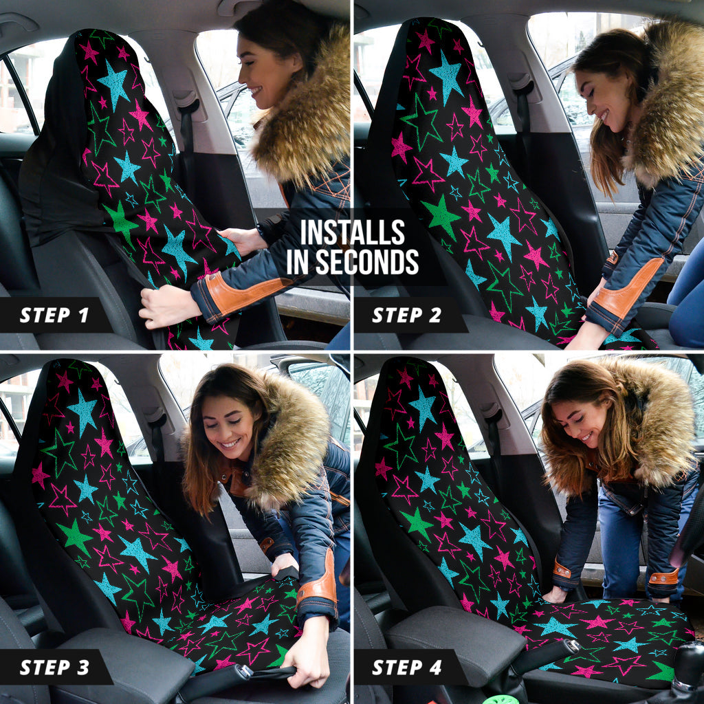 Stars Colorful Car Seat Covers 210302