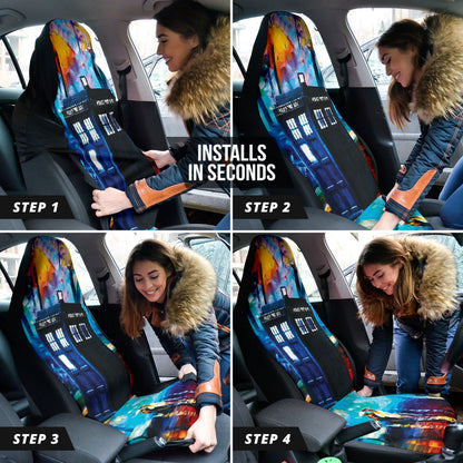 Tardis Telephone Doctor Who Car Seat Covers Amazing 212501