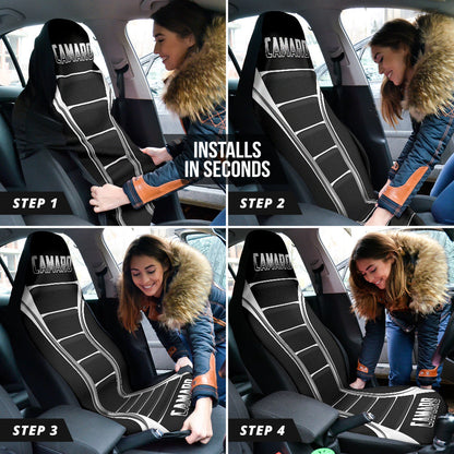 Camaro Gloss Black Car Seat Covers 211401