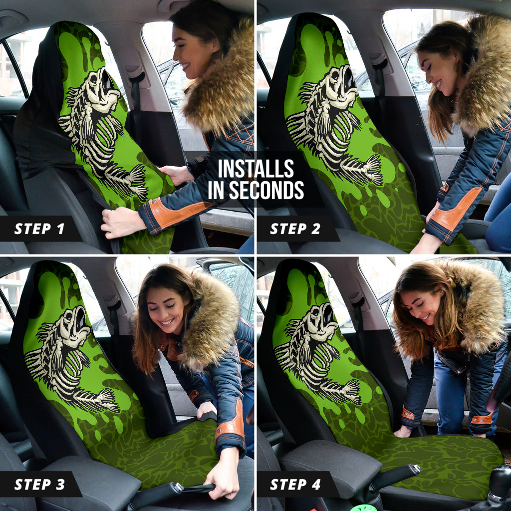 Fish Bone Poison Fishing Car Seat Covers 211401