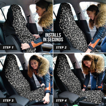 Leopard Black Skin Car Seat Covers 211701