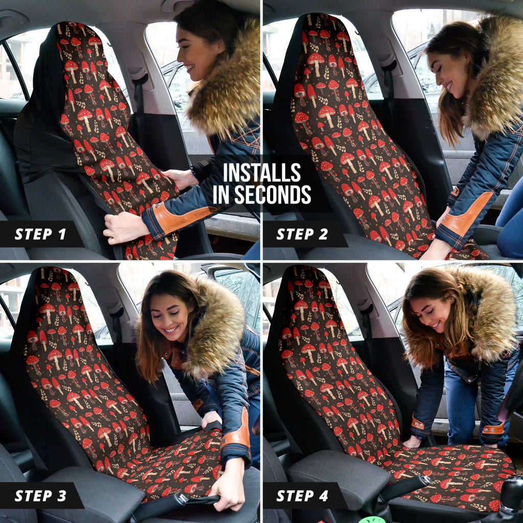 Red Mushroom Car Seat Covers 212301