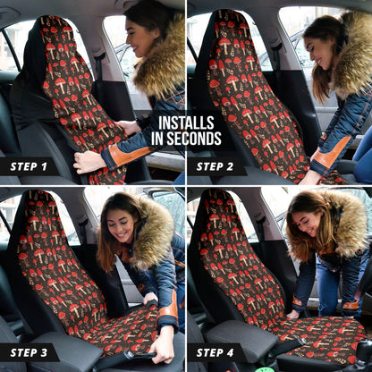 Red Mushroom Car Seat Covers 212301