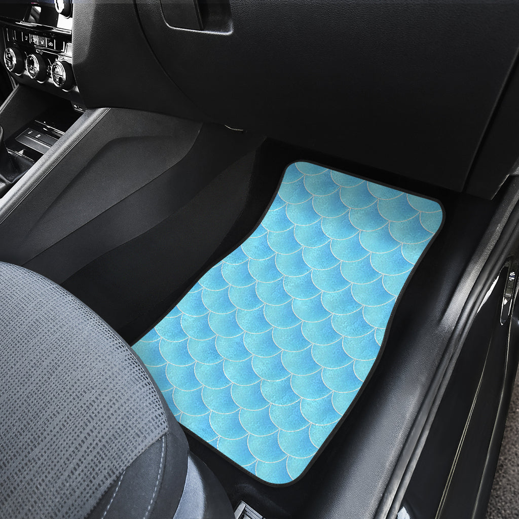 Blue Green Watercolor Mermaid Scale Car Floor Mats 211302