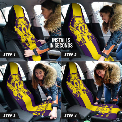 African Omega Psi Phi Car Seat Covers Bulldog Style 212401