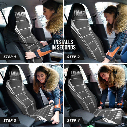 Camaro Silver Car Seat Covers 211401