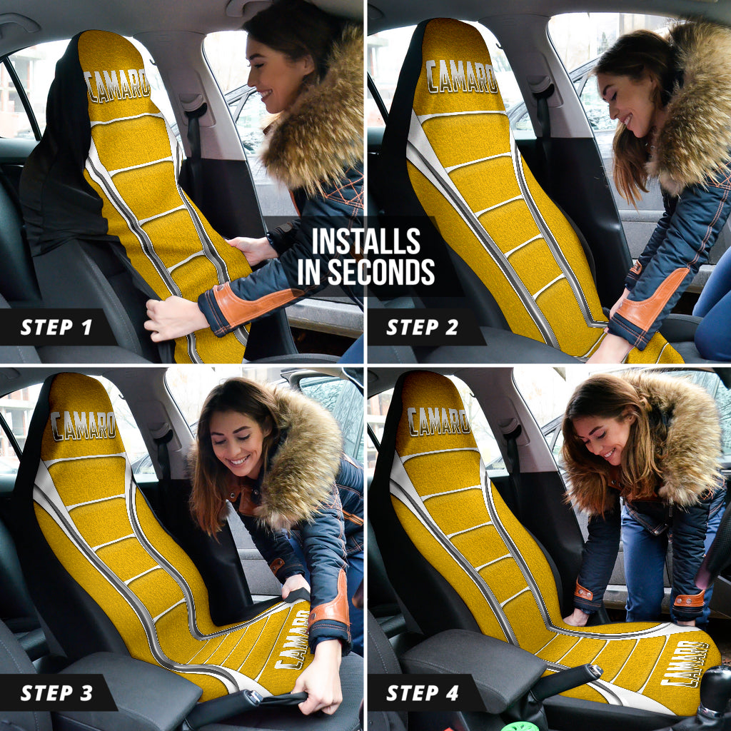 Camaro Yellow Style Car Seat Covers 211401