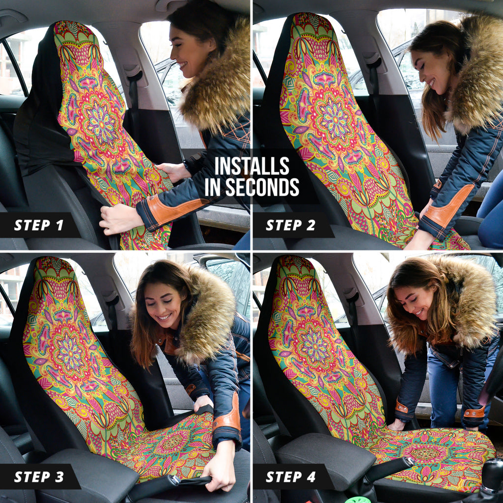 Life With Colors Mandala Car Seat Covers 212501