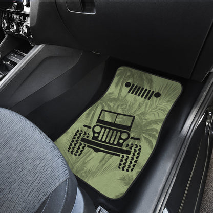 Jeep Offroad Drabolive Black Beach Palms Car Floor Mats Style 2 211201