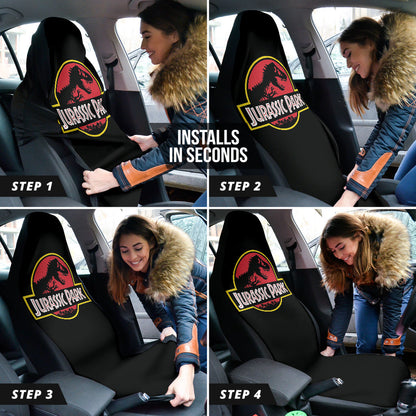 Jurassic Park Art Car Seat Covers Movie Fan Gift 213101