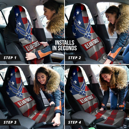 US Air Force American Flag Car Seat Covers 210402