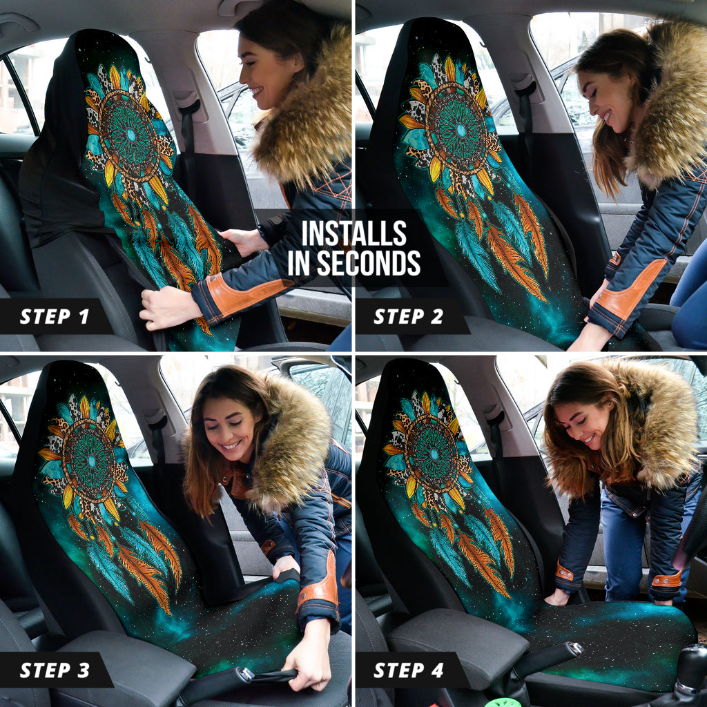 Print Dreamcatcher Sunflower Boho Universal Car Seat Covers 211801