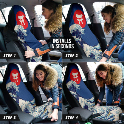 Japan Waves Art Gift Car Seat Covers 212801