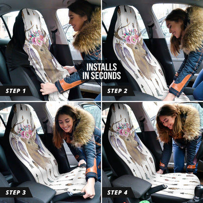 Deer Boho Arrow Feather Car Seat Covers 211601