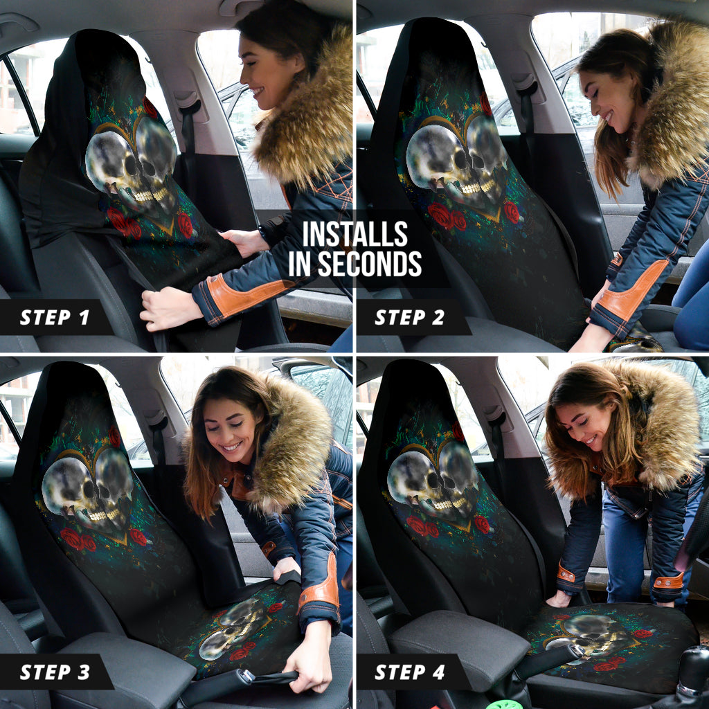 Skull Love Car Seat Covers Amazing Gift Ideas 212801