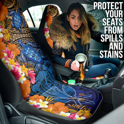 Kanaka Maoli Hawaiian Sea Turtle Tropical Hibiscus And Plumeria Car Seat Covers 211801