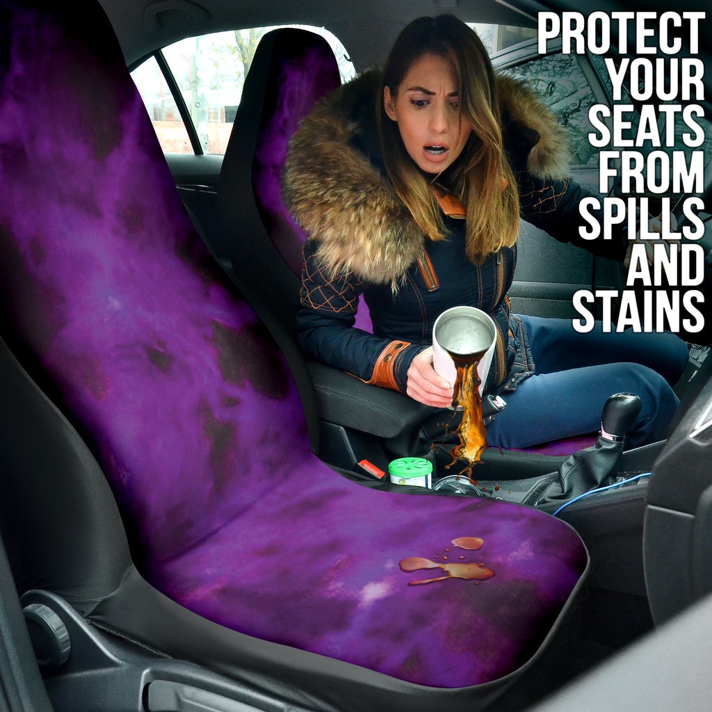 Purple Tie Dye Grunge Car Seat Covers Car Accessories Style 1 211401