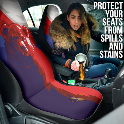 Bear Russia Flag Printed Car Seat Covers 212801