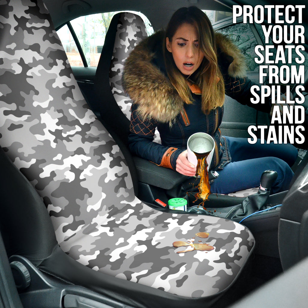 Snow Camouflage Car Seat Covers 211601