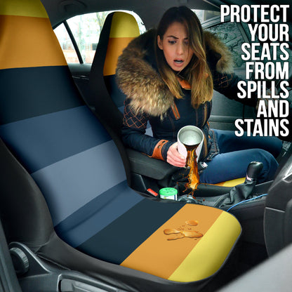 Retro Yellow Blue Car Seat Covers 210202