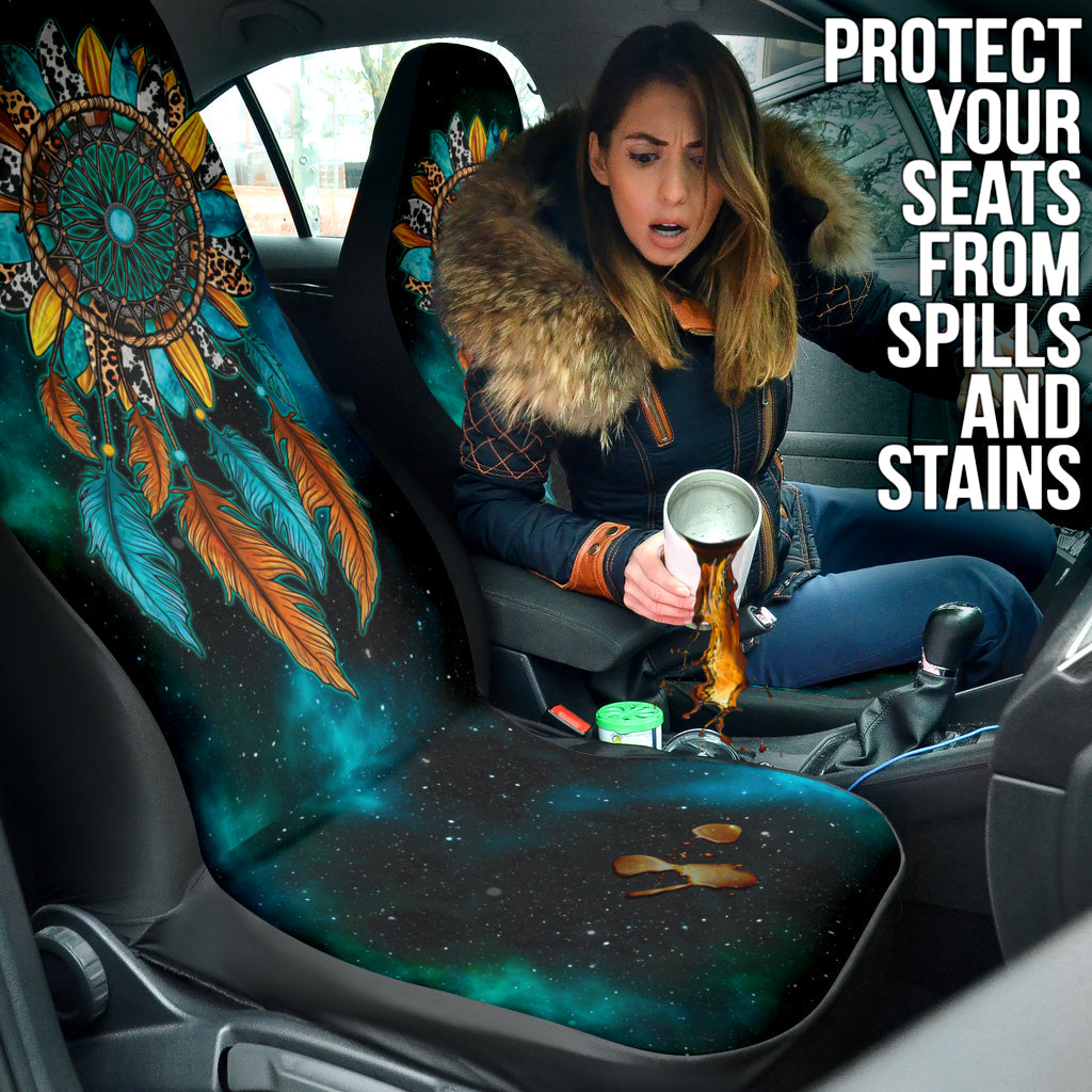 Print Dreamcatcher Sunflower Boho Universal Car Seat Covers 211801