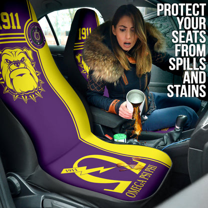 Omega Psi Phi Bulldog Style Car Seat Covers 212401