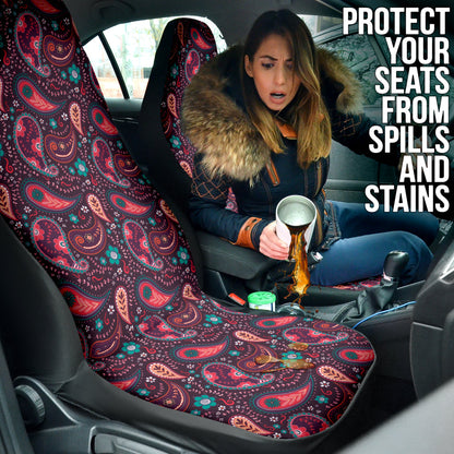 Pink Paisley Pattern Car Seat Covers 212201