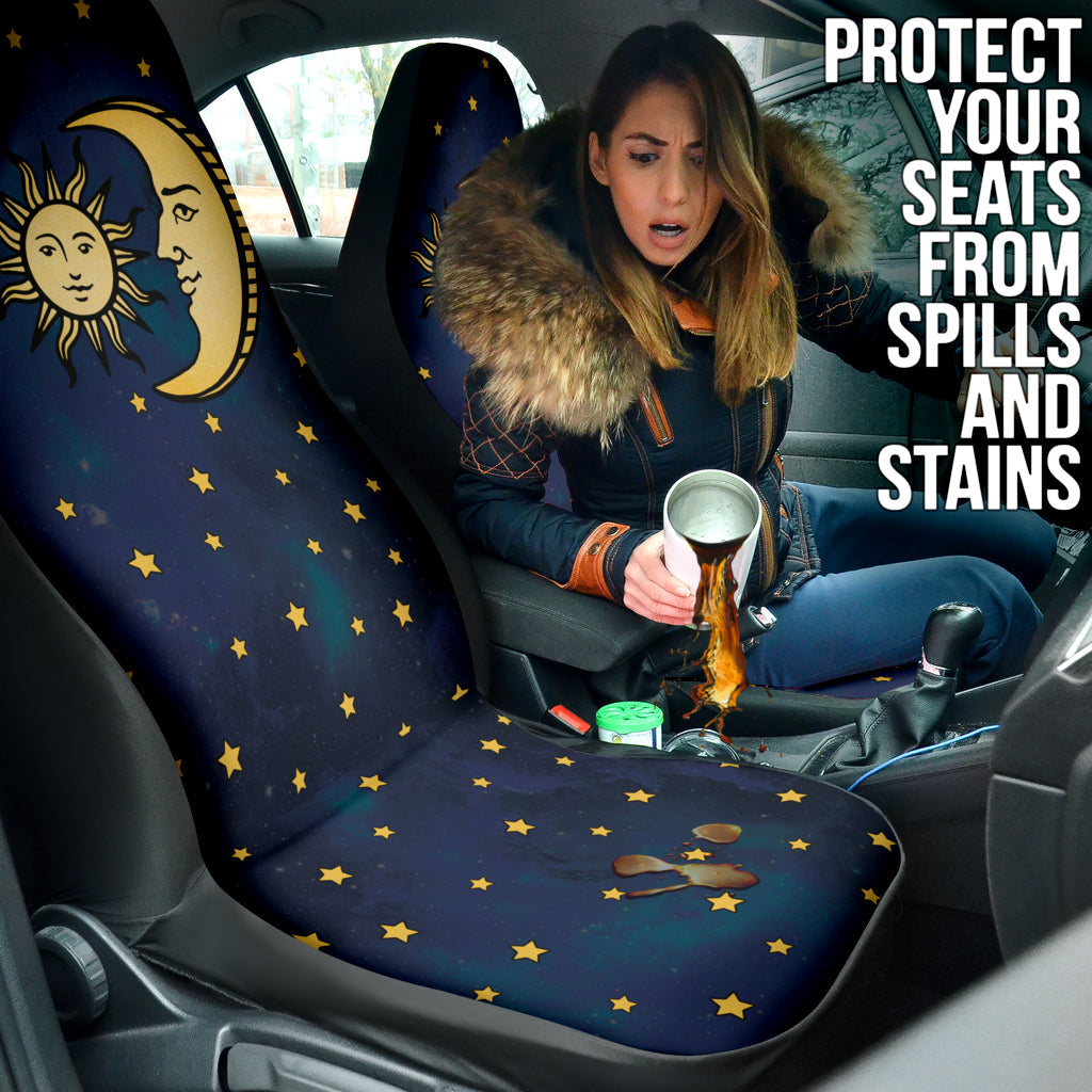 Celestial Sun And Man In Moon Car Seat Covers Style 1 210302