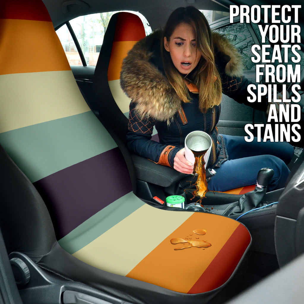 Retro Orange Car Seat Covers 210202