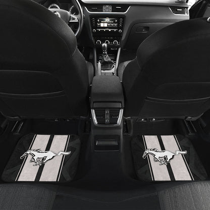 White Gray Ford Mustang Fastback Muscle Car Floor Mats 210402